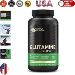 Keto-Friendly L-Glutamine Muscle Recovery Powder, 300g, Unflavored - 58 Servings - Picture 1 of 10
