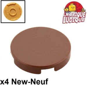 LEGO 4x Tile Round Plate Round Smooth 2x2 Brown/Reddish Brown 14769 New - Picture 1 of 1