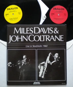LP MILES DAVIS JOHN COLTRANE LIVE IN STOCKHOLM 1960 DOUBLE ALBUM 1985 JAZZ M-/M - Picture 1 of 1