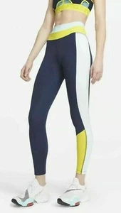 Nike Women’s Mid-Rise 7/8Colorblocked Leggings, Midnight, X-Small - Picture 1 of 2