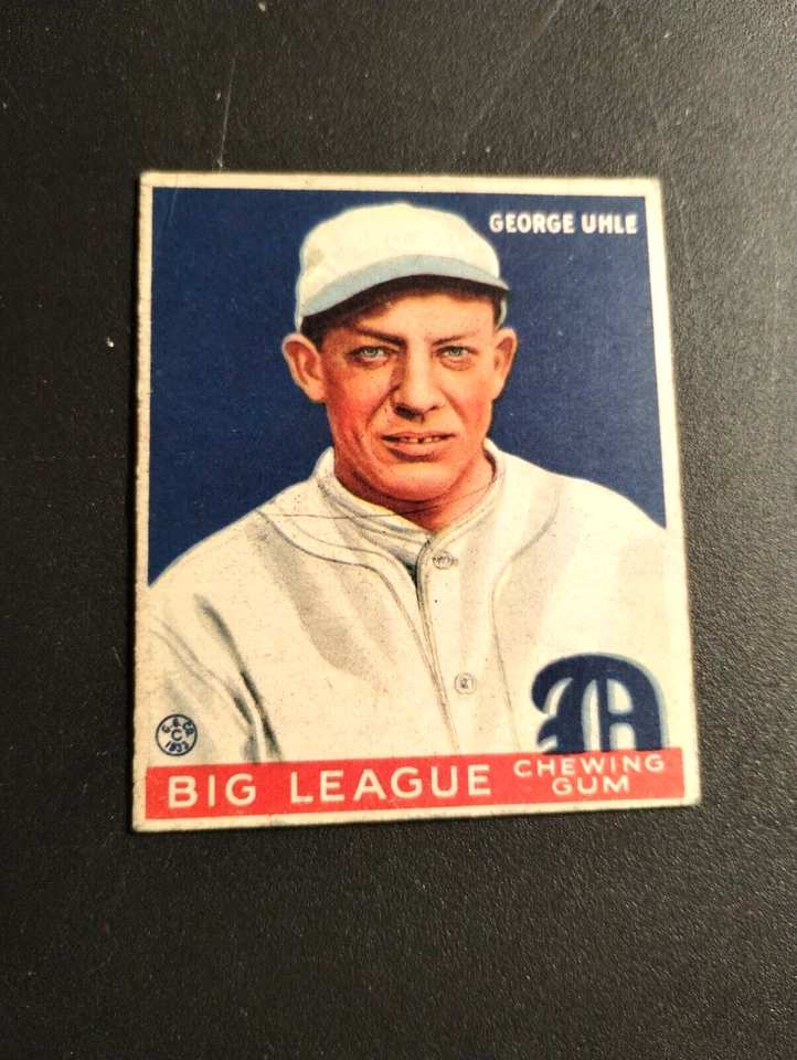 1933 Goudey #100 George Uhle Detroit Tigers: Crease Free, Centered & Nice Color - Image 1 of 4