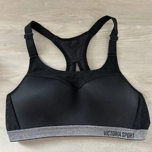 Victoria's Secret Sport Bra Womens 32B Black Incredible Lightweight Max Support - Picture 1 of 12