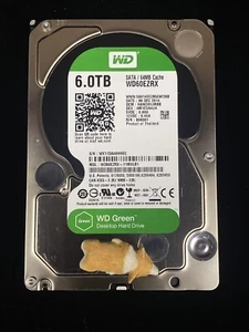 WD60EZRX WESTERN GIGITSL GREEN 6TB 5.4K 6G SATA 3.5" LFF 64MB CACHE HDD - Picture 1 of 3