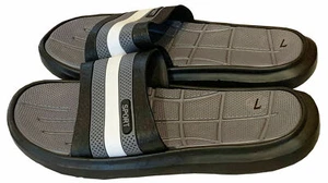 Men Slip On Sport Sandals Slides Rubber Flip Flops Shower Slippers Gray Black 8 - Picture 1 of 3