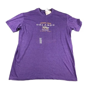 Orlando Florida Shirt Mens 2XL Purple Cotton Embroidered Short Sleeves Tee NWT * - Picture 1 of 12