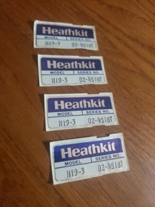 ONE New Heathkit Model H-19-3 Label - Picture 1 of 5