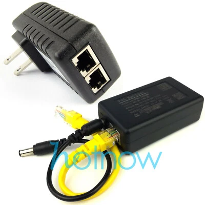 Gigabit 802.3at 24Watt PoE Kit (Splitter + Injector) 12V 2A Power Over Ethernet - Image 1 of 4