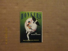 Northwoods League Rochester Honkers Vintage Circa 1996 Logo Pocket Schedule