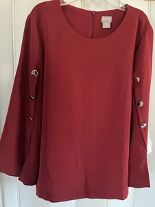 Brand New Military Button Popover Top Size 8/10 , free shipping, retails $70 - Picture 1 of 3