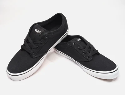 Vans Atwood Black/White Canvas Boy's Skate Shoes - Assorted Sizes NWB - Image 1 of 4