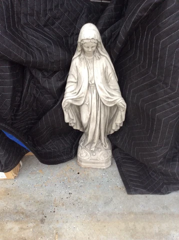 Concrete Virgin Mary Statue 26” and 37 lbs Cover