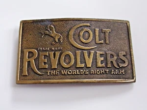 Vintage massive Messing Colt Revolver Gürtelschnalle, Sammlerstücke, Herren Accessoires - Bild 1 von 8