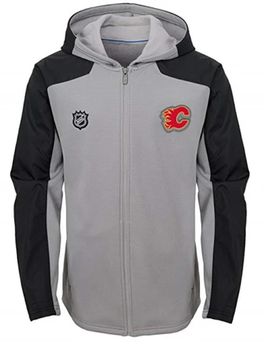 NHL Kids Apparel Full Zip Hooded Jacket Calgary Flames NWT Cover
