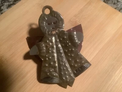 Antique primitive folk art tin angel…4 1/2 inches…wonderful old piece! - Image 1 of 2