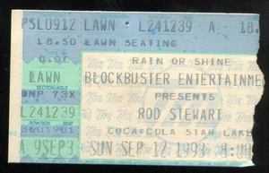 Vintage 1993 Rod Stewart Patty Smyth Concert Ticket Stub Burgettstown PA - Picture 1 of 1