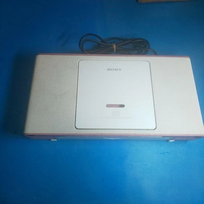 SONY CD Radio ZS-E80 CD-R/RW playback Pink Operation confirmed Used Japan - Image 1 of 4