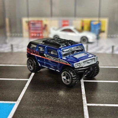 HOT WHEELS 2004 FIRST EDITIONS ROCKSTER Jeep Hummer Concept Car Blue Suv Truck - Image 1 of 4