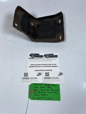 Soporte de parachoques trasero derecho 55077704AA Dodge Ram 1500 2500 3500 2003-2009 OEM Foto 1 de 4