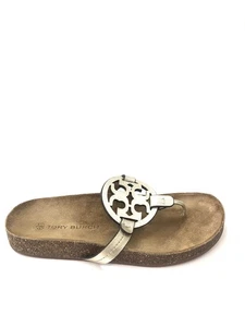 Sandalias cómodas informales de tanga para mujer Tory Burch metálicas talla 9 ($) - Imagen 1 de 7