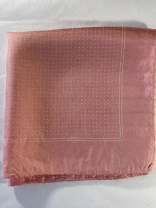 Pañuelo/pañuelo vintage de seda con puntos rosas/blancos - enrollado a mano - Italia - Imagen 1 de 6