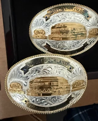 JONNY BUCKLAND/GUY BERRYMAN 2006 Coldplay Belt Buckles CONCERT Gifts Ford Center - Image 1 of 4