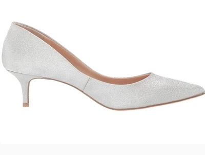 Zapatos de tacón Jewel Badgley Mischka para mujer plateados realeza gatito talla 6 brillo Foto 1 de 4