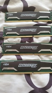 4x Crucial Ballistix Sport BLS4G3D1609DS1S00 DDR3 1600MHz 4GB Memory 16GB Total - Zdjęcie 1 z 3