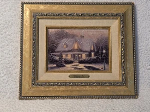 Thomas Kinkade Christmas Eve Gold Framed Accent Print With COA - Picture 1 of 14