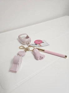 Bath & Body Works Gingham Pink Light-Up Multi-Tool Keychain PocketBac Holder New - Picture 1 of 6