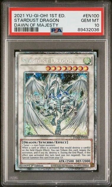 遊戯王 スターダスト・ドラゴン　1st コレクターズレア　スペイン語　psa10 遊戯王 スターダスト・ドラゴン 1st コレクターズレア スペイン語