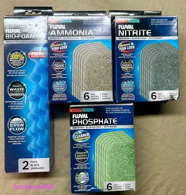 FLUVAL FILTER SET for 406/ 407 (Phosphate, Nitrite, Ammonia, Bio-Foam MAX) - Image 1 of 4