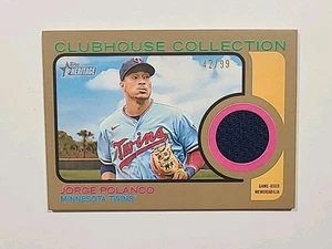 2022 Heritage High Number JORGE POLANCO Clubhouse Collection Relics Gold 42/99 - Picture 1 of 3