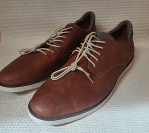 Dr Scholls Mens Shoes size 13M Lace up Brown Faux Leather - Picture 1 of 7