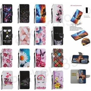 Case for iPhone 13 12 11 Pro XR XS Max 8 7 SE2 Pattern Leather Wallet Flip Cover - Picture 1 of 41