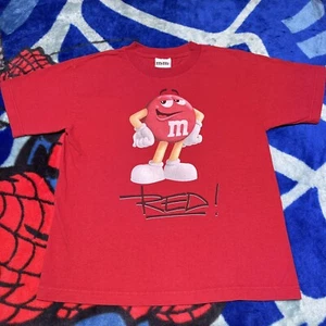 2011 Red! M&M Candy Snack Red Character T-Shirt Size Medium Youth - Picture 1 of 7