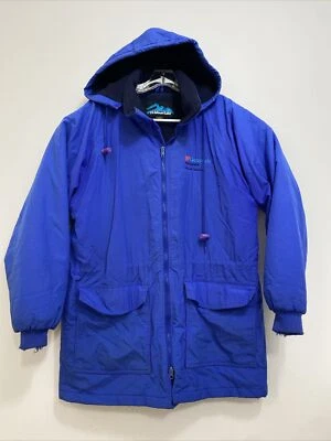VINTAGE Tri-Mountain Jacket Mens Fleece Lined Hooded  Blue BF Goodrich Aerospace - Image 1 of 4