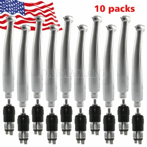 10 NSK Style Dental High Speed Handpiece with Quick Coupler Coupling 4 Holes - Picture 1 of 12