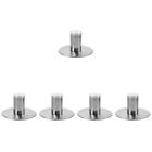  5pcs Stainless Steel Turntable Rotating Display Stand Glass Holder Plate