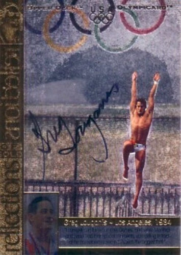 Greg Louganis certified signed 1996 US Olympic Upper Deck Reflections Gold card - Image 1 of 1