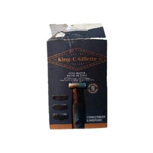 Juego de 3 peines Gillette King C Style Master 1 recortadora - negro #711 - Imagen 1 de 3