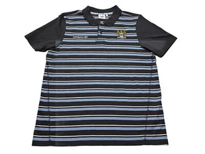 Men's Umbro Manchester City Football Club Stripe Polo Short Sleeve Size Large - Picture 1 of 11