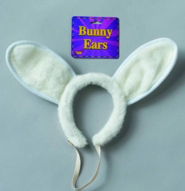 DIADEMA DE PELUCHE OREJAS DE CONEJO PLAYBOY ADULTO HALLOWEEN ACCESORIO DE DISFRAZ Foto 1 de 1
