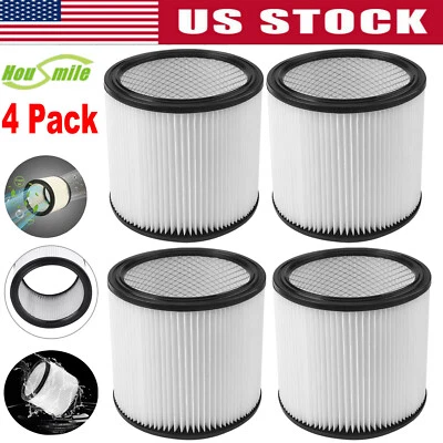 HOUSMILE 4 Pack 90304 Cartridge Filter 90350 90333 Type U For Shop Vac Wet Dry Vacuum