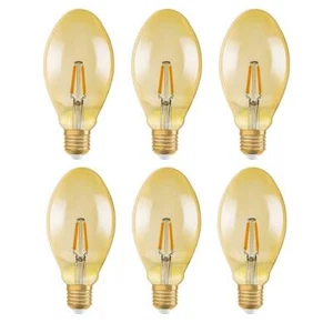 6 x Osram LED Filament Oval Lampe Vintage 4W = 40W E27 Gold 470lm Extra Warmweiß - Bild 1 von 4