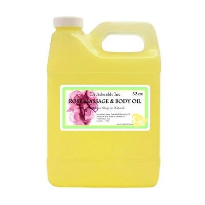 Rose Massage & Body Oil with Jojoba Almond Rose Oils 2 oz -7 lb You Pick Size - Image 1 of 4