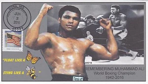 JVC CACHETS - MUHAMMAD ALI MOURNING EVENT COVER FDC BOXING TOPICAL MPP CANCEL MO - Picture 1 of 1