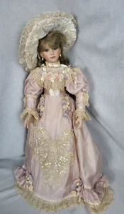 Vtg 30" Miss Caroline Thelma Resch Porcelain Doll Emerald Collect COA 0438 1994 - Picture 1 of 15