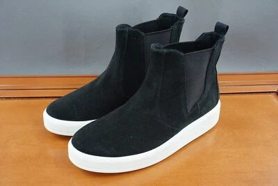 Zapato Chelsea Ecco Soft 9 para mujer talla 7,5 negro gamuza botín informal al tobillo Foto 1 de 4