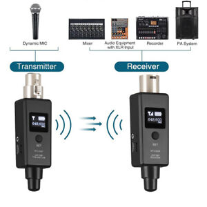 Wireless Transmitter Receiver UHF System XLR Connection For Dynamic Microphone