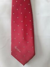 Reed St. James Tie Silk Blend Solid Red Blue White pattern 
